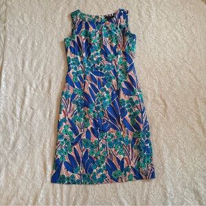Brooks Brothers Italian fabric sleeveless floral sheath dress